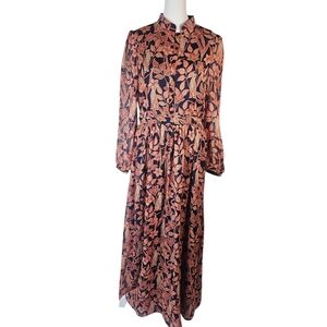 Glamurous Elegant Floral Long Sleeve‎ Dress Size 6